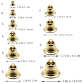 Miniatyrbillede 2 af 5: 100 stk. Guld Tiny Bells Håndværk Mini Bells Juletræ Fest Dekorationer [HK] 3cm x 100