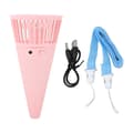 Bærbar Mini Kegleformet Halsventilator, Pink, Lydløs, Kraftfuld, Sommer