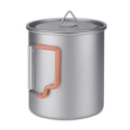 Miniatyrbillede 2 af 8: Stabelbare titanium campingkopper med foldehåndtag til rejser og camping