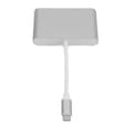 Miniatyrbilde 7 av 10: Type C til VGA USB 3.1 PD 3-i-1 Dockingstasjon Hub-adapter, sølv aluminium