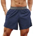 Atletiska shorts för män med elastisk midja, handduksrem, fickor, snabbtorkande, lös passform