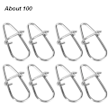 Miniatyrbilde 3 av 10: Fiskekobling Gourd Hook Ring Type Solid Spenneklips Rustfritt Stål 7x14mm