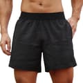 Atletiska shorts för män med elastisk midja, ficka, handduksrem, snabbtorkande, avslappnade