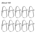 Miniatyrbilde 4 av 10: Fiskekobling Gourd Hook Ring Type Solid Spenneklips Rustfritt Stål 7x14mm