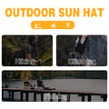 Bredbrättad 9 cm solhatt med UV-skydd, vikbar, för fiske, vandring, camping, unisex