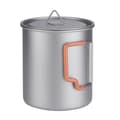 Miniatyrbillede 1 af 8: Stabelbare titanium campingkopper med foldehåndtag til rejser og camping