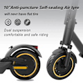 Miniatyrbild 5 av 11: AOVOPRO ESMAX, Elektrisk Scooter 10 tum 42V 14.5Ah 500W Dubbelbroms APP-funktion ESMAX-01