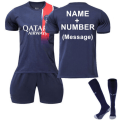 Miniatyrbild 1 av 11: 23-24 Kids Kits Träningsdräkter Kort skjorta+shorts+socka sportset psg 23/24 home kit #custom #22 (6-7 years)