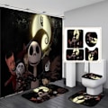 Miniatyrbild 1 av 5: 4st Nightmare Before Christmas Duschdraperi Set jy-140 4PCS