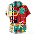 Miniatyrbild 6 av 6: Men Retro Button Down Bowlingskjorta 50-tals Rock Summer T-Shirt 1 6XL