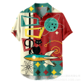 Miniatyrbild 6 av 6: Men Retro Button Down Bowlingskjorta 50-tals Rock Summer T-Shirt RJCS001 4XL
