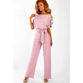 Miniatyrbild 1 av 6: Kvinnor Jumpsuit Crewneck Enfärgad Romper Office Beach Vacation Pink M