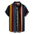 Miniatyrbild 1 av 6: Men Retro Button Down Bowlingskjorta 50-tals Rock Summer T-Shirt RJCS001 4XL