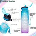 Miniatyrbild 9 av 11: Vattenflaska Sport Drickskopp Plast Vattenkopp 1000/2000ML Sponge Brush - Random Colour