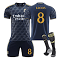 Miniatyrbild 1 av 11: 23/24 Fotbollssatser för barn Träningsoveraller Träningsdräkter Sportkläder Pojkar Vuxen 2324 new real madrid away#8 xs