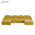 HOMAIRE 4-sits U-format modulsoffa med 2 ottomaner, gul Gul 366 x 165 x 79 cm