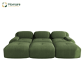 HOMAIRE modulsoffa 3-sits med 3 pallar i grön manchester Grön 298 x 178 x 75 cm