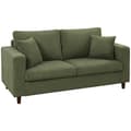 HOMAIRE 2-sitssoffa med Corduroy, 170 cm bredd, extra stor sittyta, grön Grön 170 x 80 x 82 cm