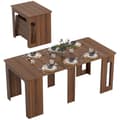 HOMAIRE utdragbart matbord 180x85x75 cm, brunt, mobil, modernt design Brun