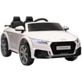 HOMAIRE Audi TT RS Roadster barnelbilsbil med fjärrkontroll, LED, USB, vit, 3 km/h Vit
