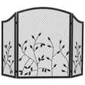HOMAIRE Kaminschutzgitter, 3-delat, klappbart, 122x75 cm Svart 122 x 1 x 75 cm