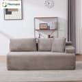 HOMAIRE modulsoffa i chenille med högelastiskt skum, grå Grå 34 x 33 x 109 cm
