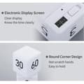 Miniatyrbillede 6 af 9: Tidtagarur Digital Timer Nedtællingsalarm 1 - 3 - 5 - 10 Minutter Vit white