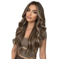 Long Curly Brown Synthetic Wig with Bangs - Heat Resistant & Natural Look