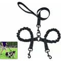 Leash for 2 Dogs, Tangle-Free Double Leash for Dog Walking Training 360～ Swivel Adjustable Reflective Length Double Wire Splitter for Two H