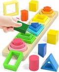 Miniatyrbillede 1 af 4: FormSorter Trælegetøj til Børn 1-3 År - Ring Puslespil Gave til Småbørn