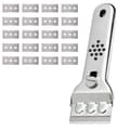 Stainless Steel Ceramic Hob Scraper, Glass Scraper, Induction Hob Scraper with 20 Blades, for Windows/Mirrors