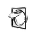 Stainless steel backdraft damper with fire protection, thermal fuse and 360° automatic gravity flap for kitchen and bathroom 150 mm 150 mm