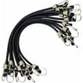 10-pack mini elastic bungee cords with heavy-duty hooks for tent camping and motorcycle, black 30 cm