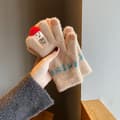 Vinterhandskar för dam, termohandskar, stickade Yeti-handskar, fodrade handskar för kallt väder