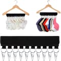 Hat Storage Hanger, 10 Stainless Steel Clips for Wardrobe, Hats, Caps