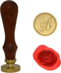 Vaxsigillstämpel sigillvax klassisk initial alfabet retro trä Z001 (A) -