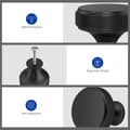 10 Pieces Matte Black Drawer Knobs, Knurled Cabinet Handles for Kitchen, Wardrobe, Bathroom, Modern Round Design