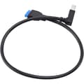 Miniatyrbillede 2 af 5: 90 graders vinklet USB 3.0 B-type han til A 3.0 hovedkabel 19-bens hovedkabel 50 cm