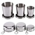 Hopfällbar Mugg i Rostfritt Stål, 3-pack