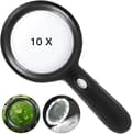 10x Magnifying Glass with Light, Illuminated Magnifying Glass 10X