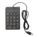 Wired Numeric Keypad 18 Keys Ergonomic USB Plug and Play Silent Typing Mini Numeric Keyboard Compatible with
