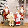 4 st stående jultomte julfigur docka säck presenter helg