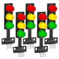 5x LED Traffic Light Module Creative DIY Mini Traffic Light 3.3-5V Compatible with Arduino