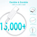 Miniatyrbilde 3 av 5: USB C til USB C-kabel, 6FT USB C-ladekabel 100W hurtiglading Type C-kabel