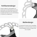 Miniatyrbillede 2 af 5: Cykelbremseskive Rotor MTB 6 Hull Rotor Cykeltilbehør (Sort