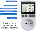 Miniatyrbillede 4 af 5: Termostatudtag, digital programmerbar timer med sonde, drivhusvarmer akvarium
