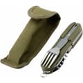 Stainless Steel Foldable Cutlery Set for Outdoor Camping - 7-in-1 Multi-tool, Detachable -