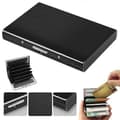 Card Holder with Compartments / RFID Protected Wallet - Card Case Black