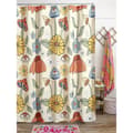 180*180cm Retro 70-tals Duschdraperi Psykedelisk Blommig Gul