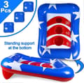 Miniatyrbilde 4 av 5: Oppblåsbart Cornhole-sett for basseng, kasteleker for barn, voksne, utendørs strandleker